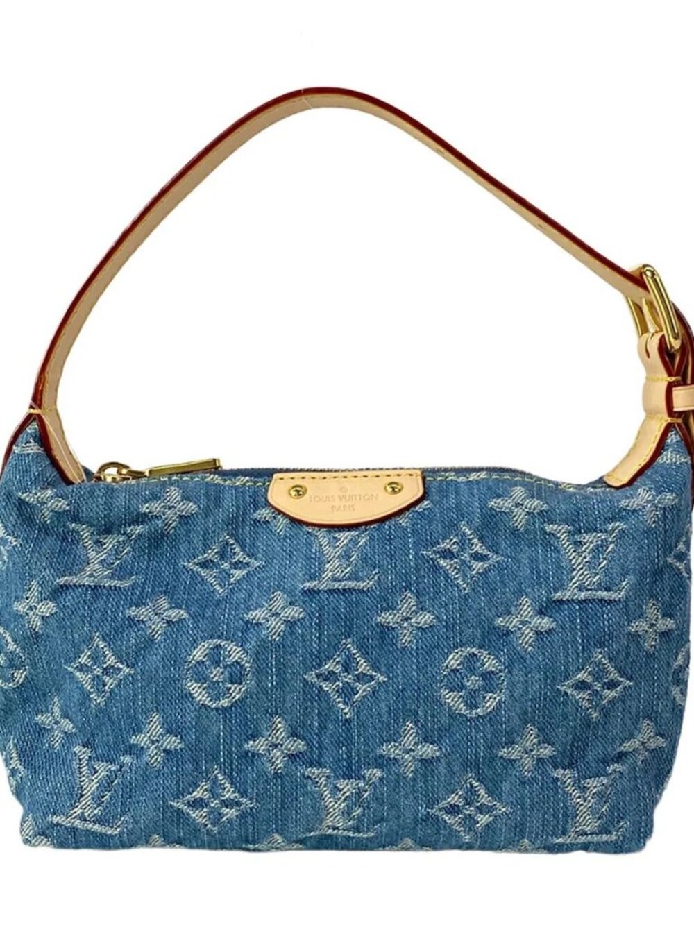 LOUIS VUITTON Pochette Hills M82949 Blue Denim Monogram Denim RFID confirmed - Picture 1 of 16